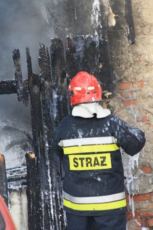 Pożar w centrum miasta - foto