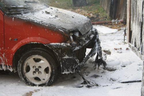 Pożar w centrum miasta - foto