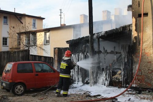 Pożar w centrum miasta - foto