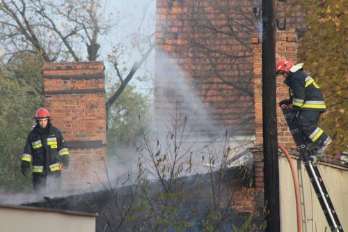Pożar w centrum miasta - foto