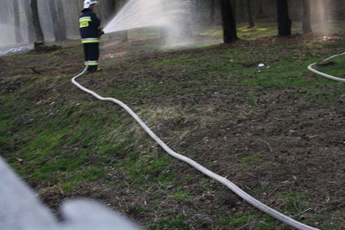 Strażackie ćwiczenia w hucie szkła -  galeria