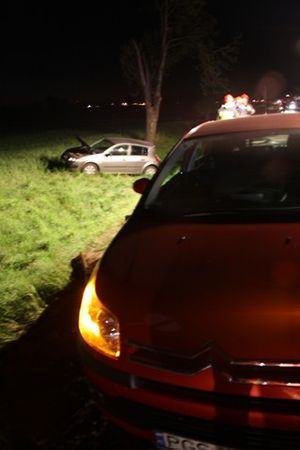 Stracił przytomność, wjechał do rowu - zdjęcia