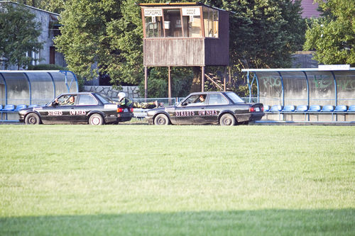 Kaskaderskie show na stadionie - fotorelacja