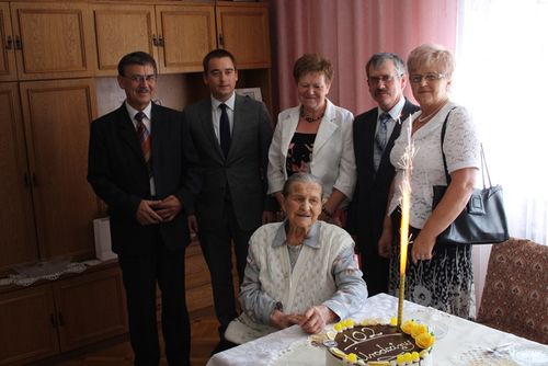 Z życzeniami u Jubilatki - zdjęcia
