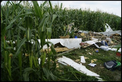 Zderzyły się dwa szybowce, pilot nie żyje -zdjęcia