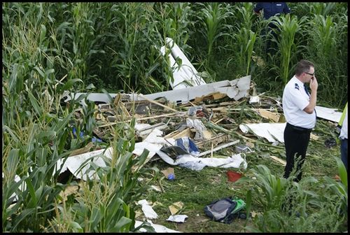 Zderzyły się dwa szybowce, pilot nie żyje -zdjęcia