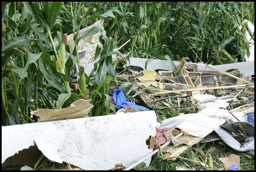 Zderzyły się dwa szybowce, pilot nie żyje -zdjęcia