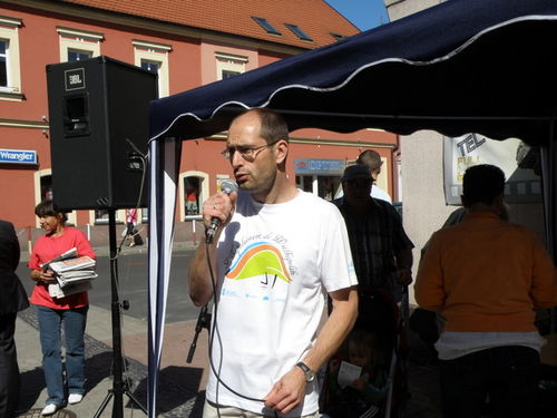 Happening z wypadkiem w tle- zdjęcia