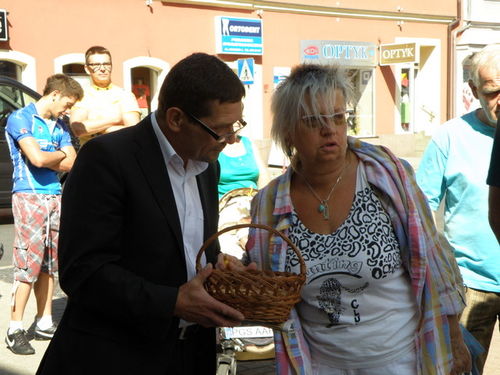 Happening z wypadkiem w tle- zdjęcia
