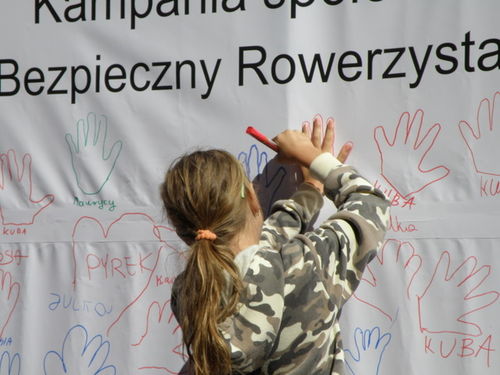 Happening z wypadkiem w tle- zdjęcia
