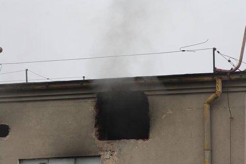 Pożar w środku miasta - zdjęcia