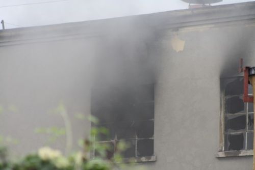 Pożar w środku miasta - zdjęcia