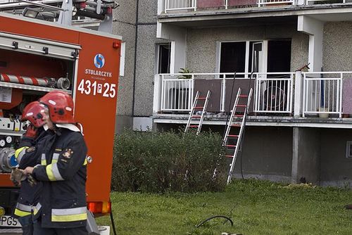 Pożar strawił mieszkanie na Górnej - zdjęcia