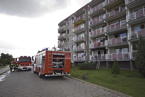Pożar strawił mieszkanie na Górnej - zdjęcia