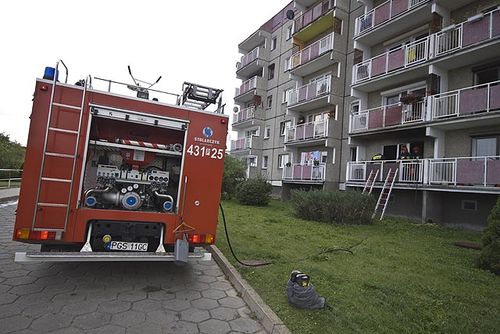 Pożar strawił mieszkanie na Górnej - zdjęcia