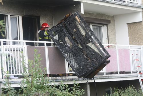 Pożar strawił mieszkanie na Górnej - zdjęcia
