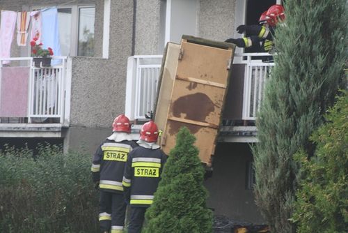Pożar strawił mieszkanie na Górnej - zdjęcia