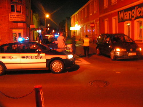 Wypadek w centrum Gostynia - fotorelacja