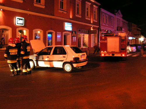 Wypadek w centrum Gostynia - fotorelacja
