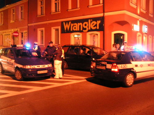 Wypadek w centrum Gostynia - fotorelacja