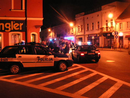 Wypadek w centrum Gostynia - fotorelacja