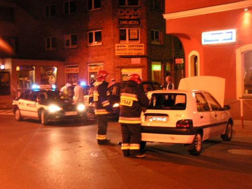 Wypadek w centrum Gostynia - fotorelacja