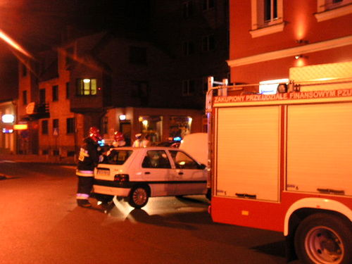 Wypadek w centrum Gostynia - fotorelacja