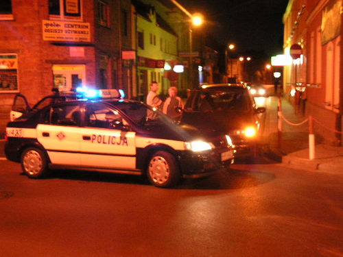 Wypadek w centrum Gostynia - fotorelacja