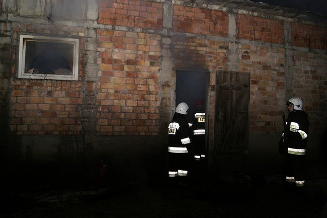 Spłonęła chlewnia ze zwierzętami - zdjęcia