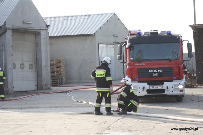 Pożar tartaku w Kunowie - zdjęcia