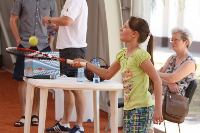 Z burmistrzem na korcie - zdjęcia