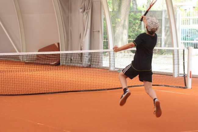 Z burmistrzem na korcie - zdjęcia