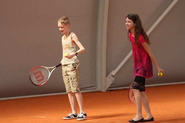 Z burmistrzem na korcie - zdjęcia