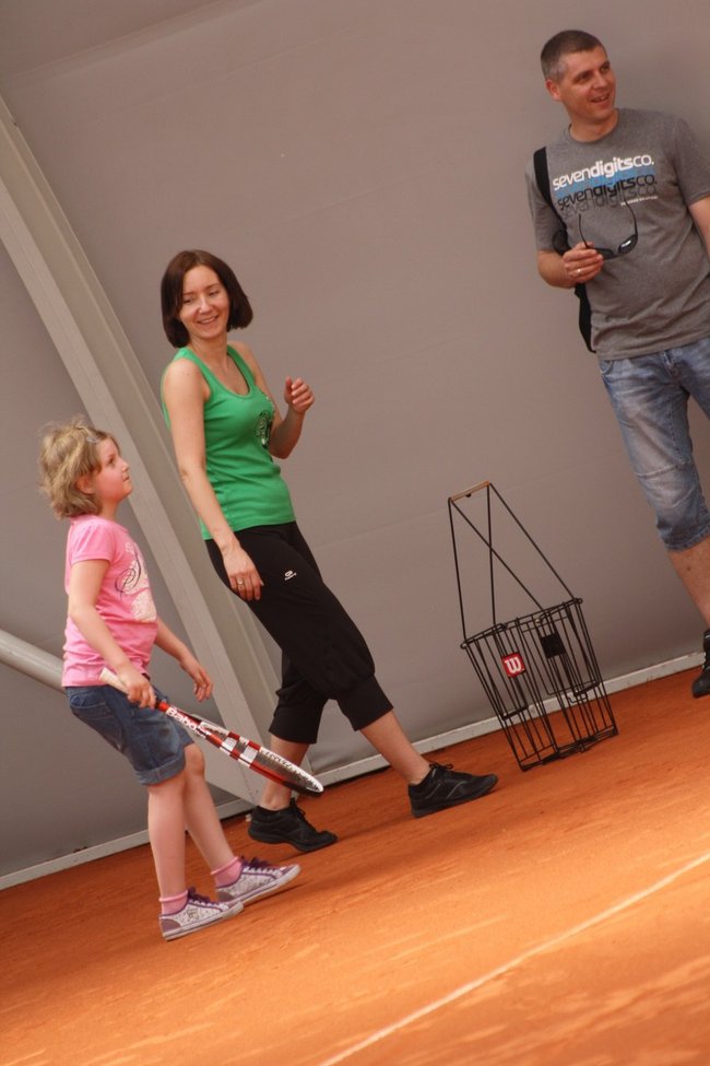 Z burmistrzem na korcie - zdjęcia