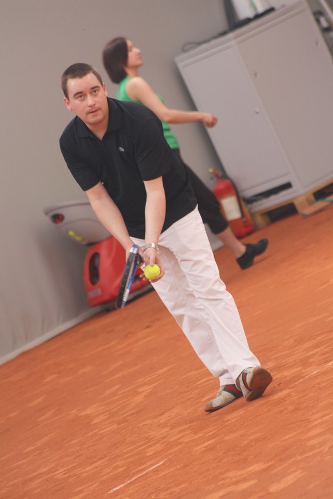 Z burmistrzem na korcie - zdjęcia