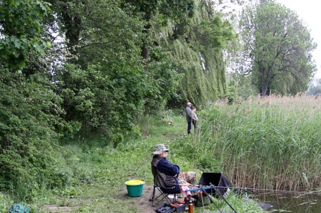 Czekali na złote karasie - zdjęcia