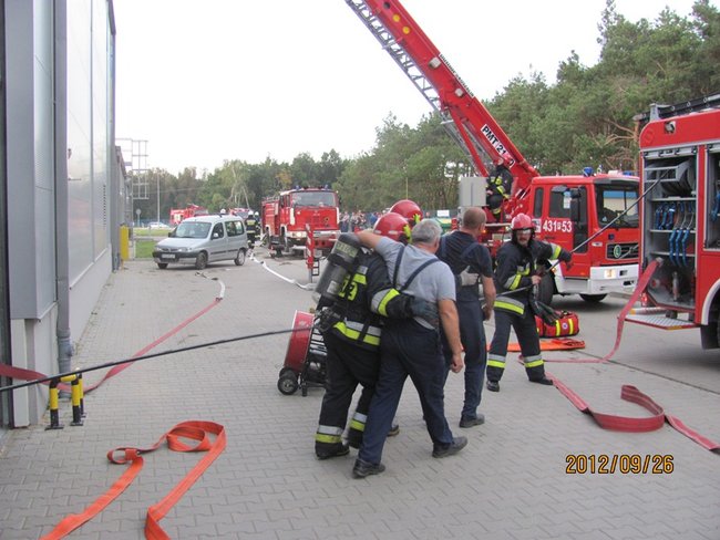 Zapalił się podajnik i odpady - zdjęcia