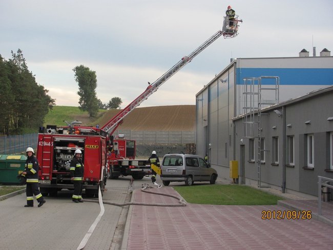 Zapalił się podajnik i odpady - zdjęcia