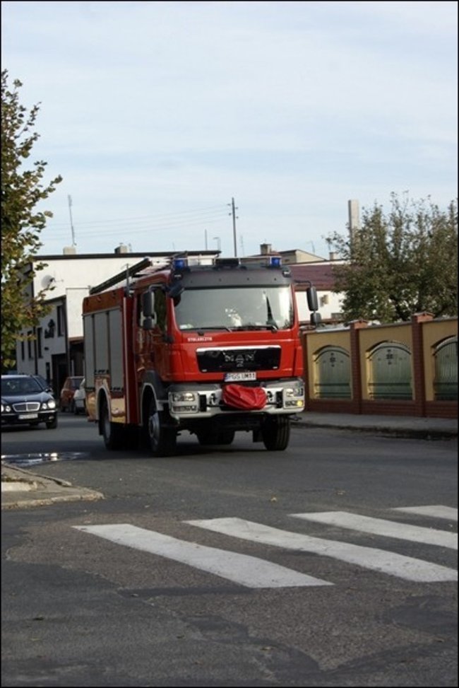 Pożar ratusza w Poniecu - zdjęcia