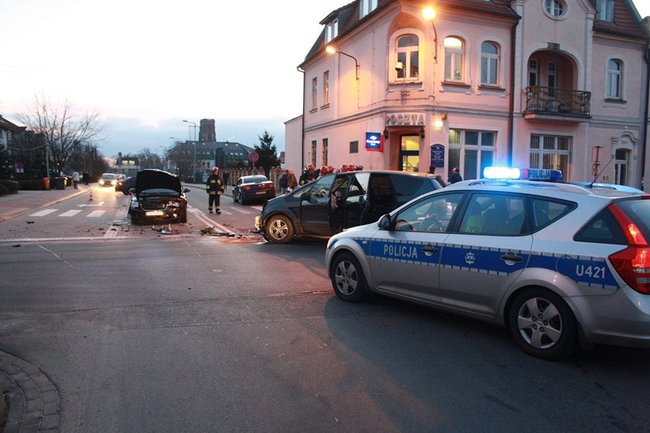 Karambol w centrum Gostynia - zdjęcia