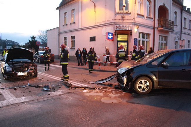 Karambol w centrum Gostynia - zdjęcia
