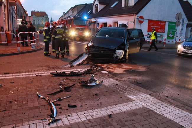 Karambol w centrum Gostynia - zdjęcia