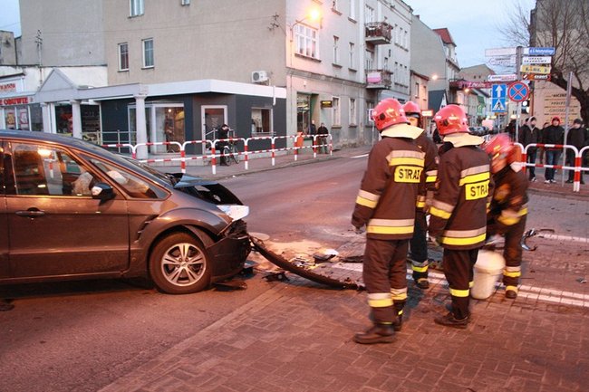 Karambol w centrum Gostynia - zdjęcia
