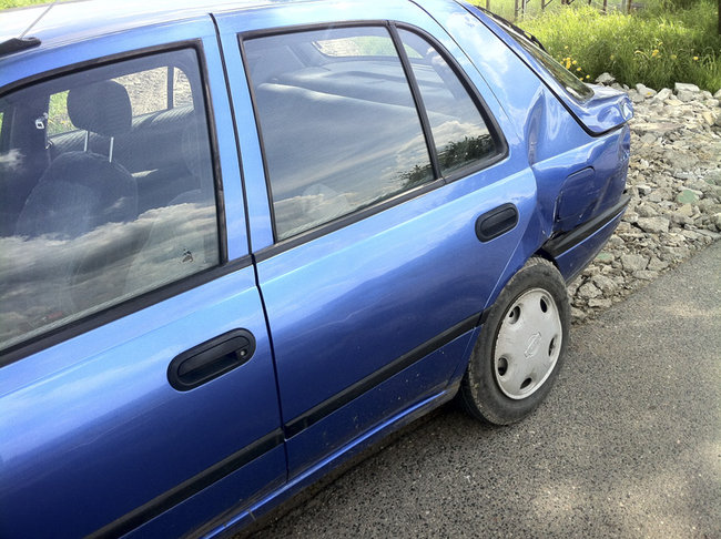 Zderzenie podczas zawracania - zdjęcia