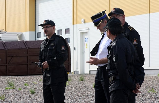 Symulowany pożar w fabryce styropianu - zdjęcia+film