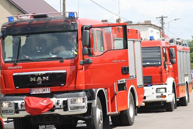 Pożar w Daleszynie - zdjęcia/film