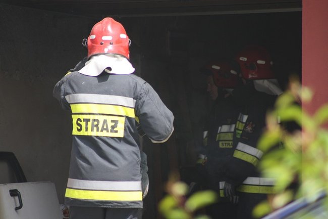 Pożar w Daleszynie - zdjęcia/film