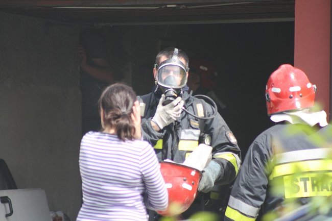 Pożar w Daleszynie - zdjęcia/film