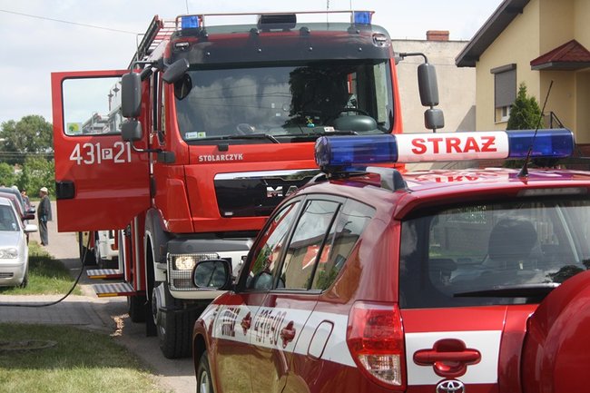 Pożar w Daleszynie - zdjęcia/film