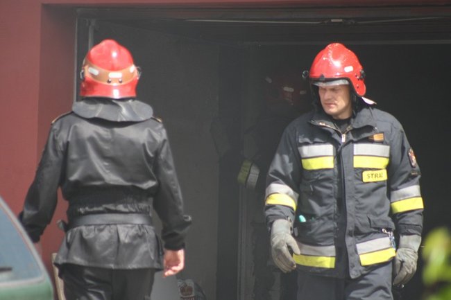 Pożar w Daleszynie - zdjęcia/film